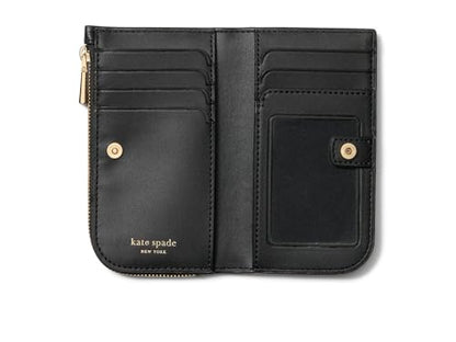 Embossed Leather Slim Bifold Wallet Small Compact