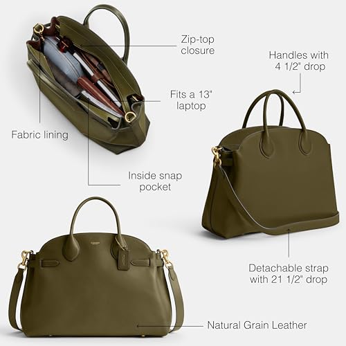 Women Soft Empire Carryall 40 Tote Bag Classic Leather