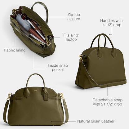 Women Soft Empire Carryall 40 Tote Bag Classic Leather