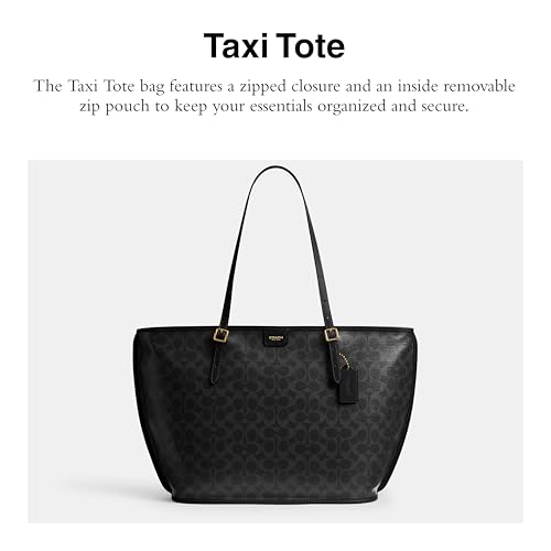 Signature Canvas Taxi Tote Bag Classic Carry Bag