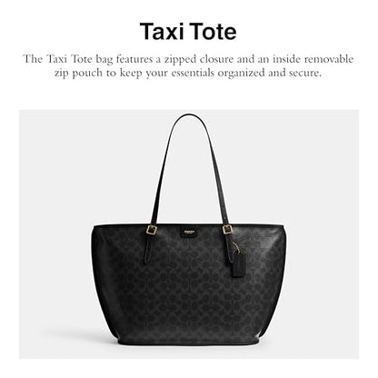 Signature Canvas Taxi Tote Bag Classic Carry Bag