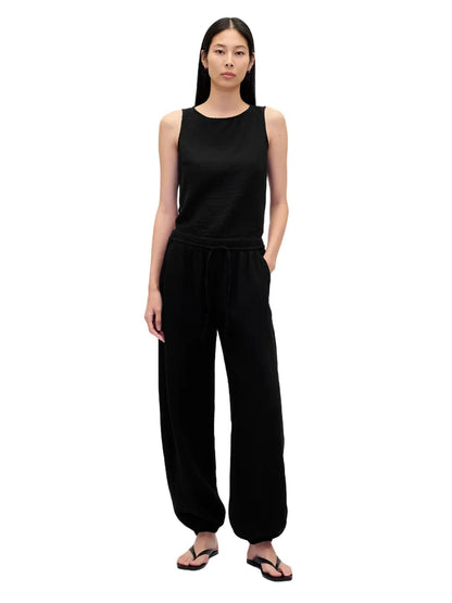 Women Gauze Jogger Pants Lightweight Casual Sweatpants