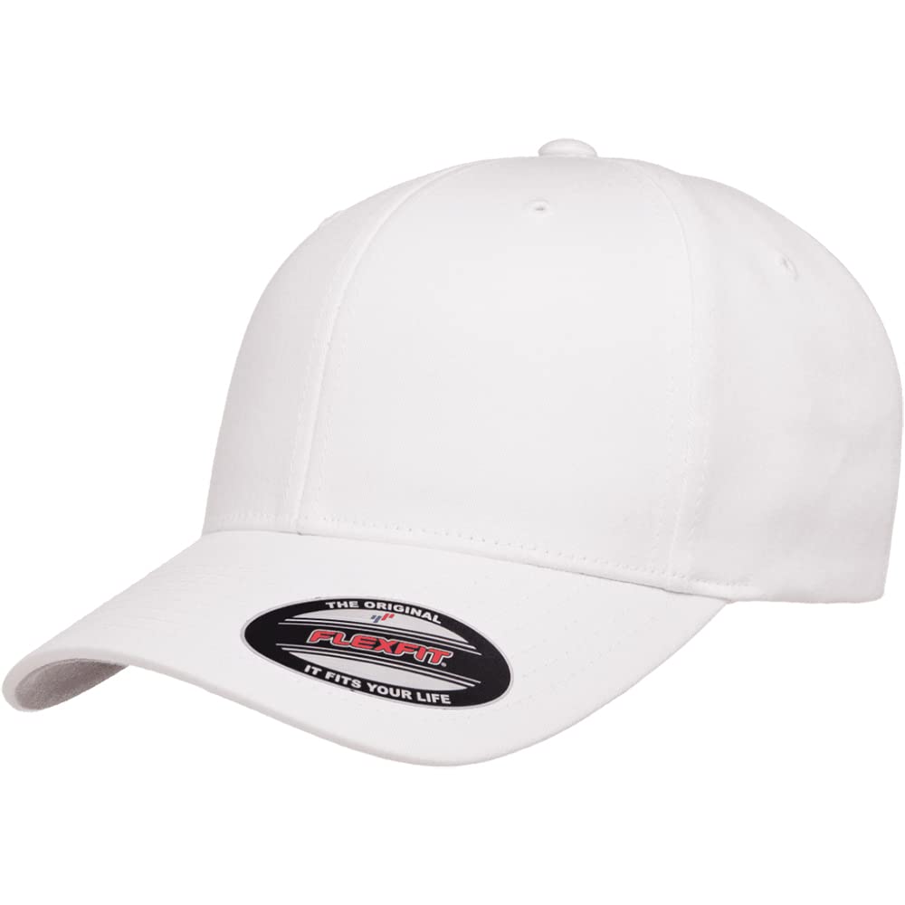 Cotton Twill Structured 6 Panel Fitted Baseball Cap Standard Fit