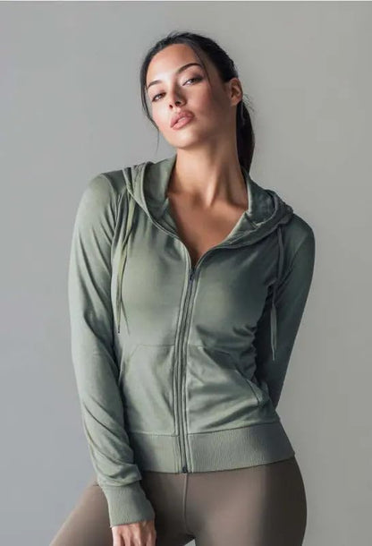 Women EMF Protection Zip Hoodie Silver Fiber Shield Sweatshirt