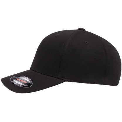 Cotton Twill Structured 6 Panel Fitted Baseball Cap Standard Fit
