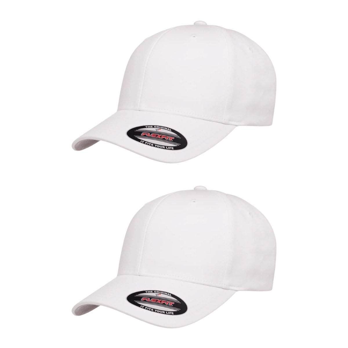 Cotton Twill Structured 6 Panel Fitted Baseball Cap Standard Fit