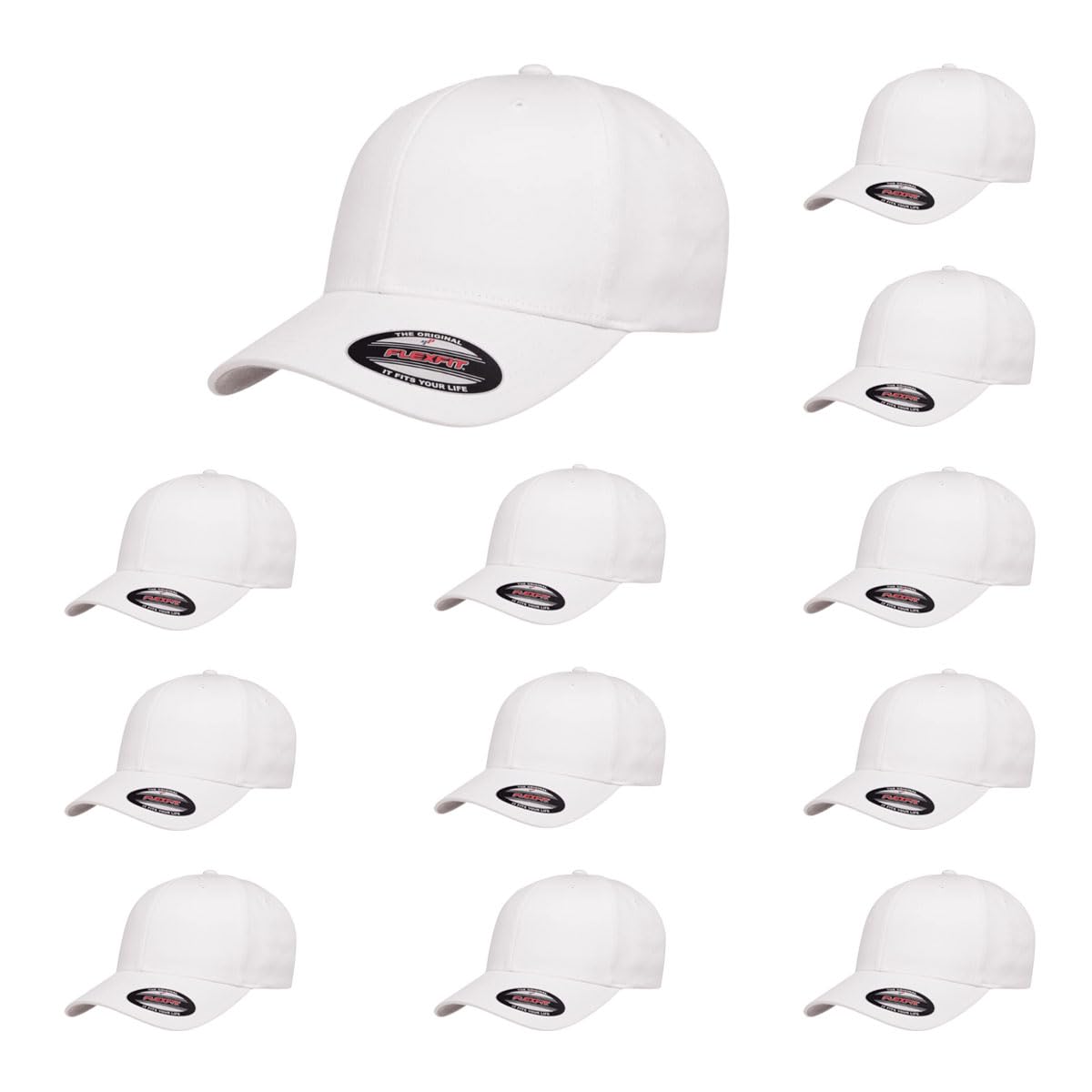 Cotton Twill Structured 6 Panel Fitted Baseball Cap Standard Fit
