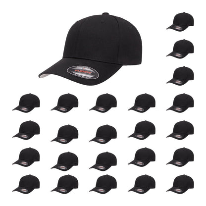 Cotton Twill Structured 6 Panel Fitted Baseball Cap Standard Fit