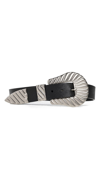 Wide Buckle Leather Belt Women Western Style Accessory