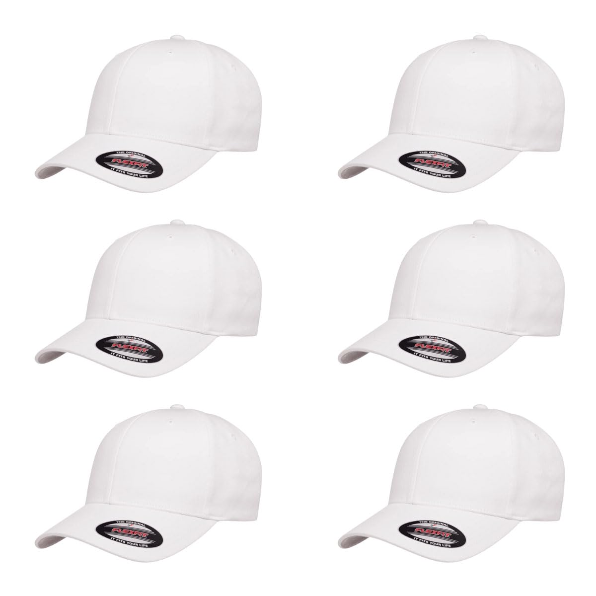 Cotton Twill Structured 6 Panel Fitted Baseball Cap Standard Fit