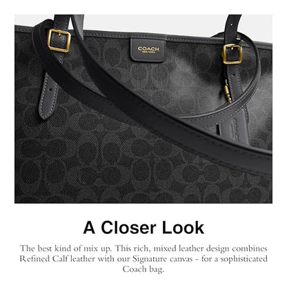 Signature Canvas Taxi Tote Bag Classic Carry Bag