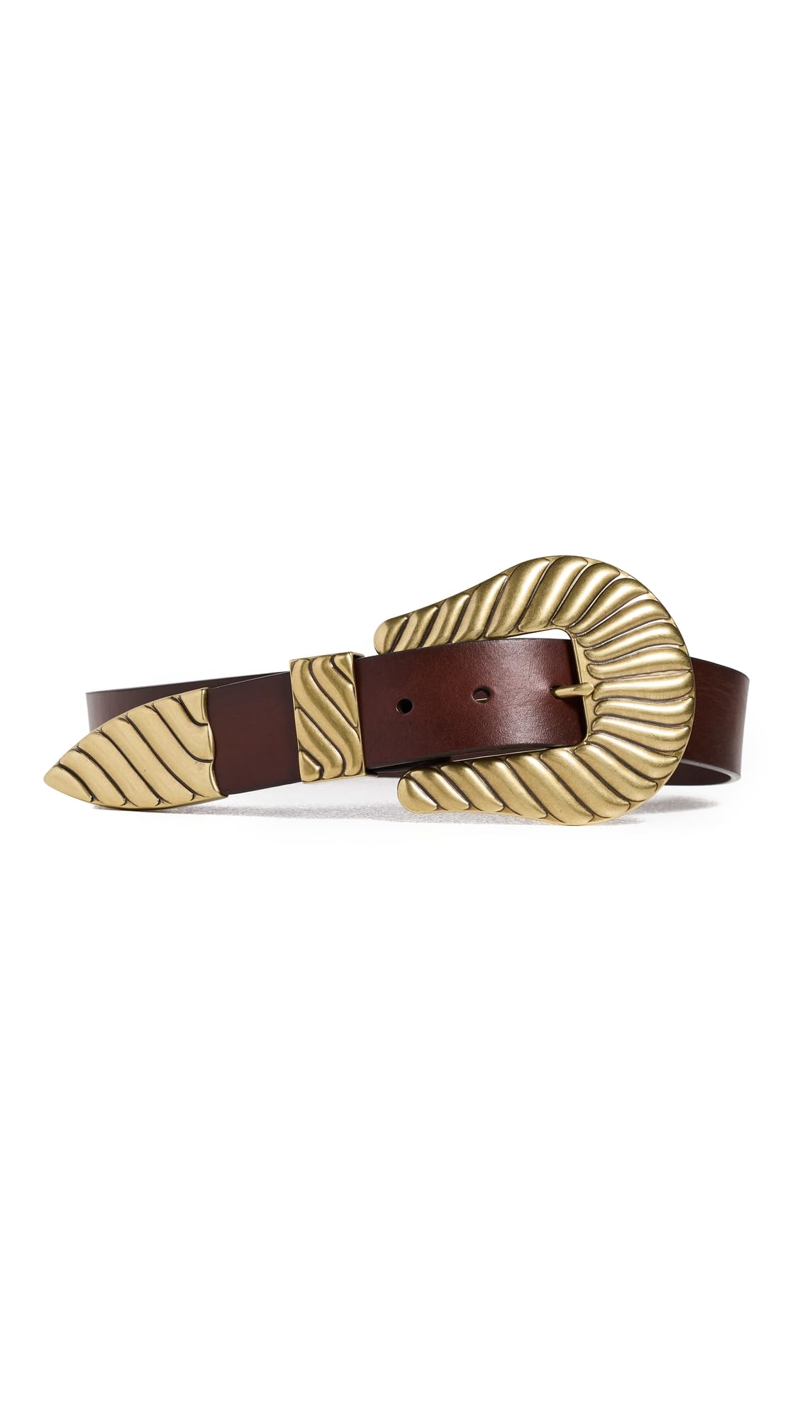 Wide Buckle Leather Belt Women Western Style Accessory