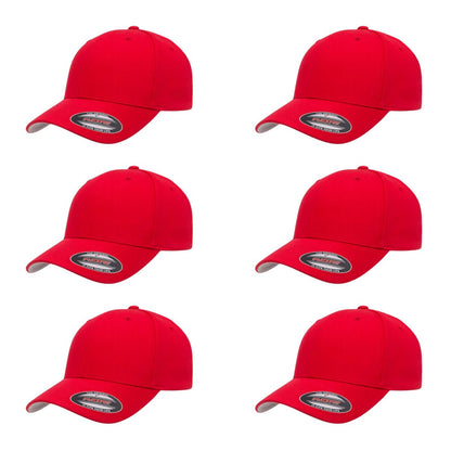 Cotton Twill Structured 6 Panel Fitted Baseball Cap Standard Fit