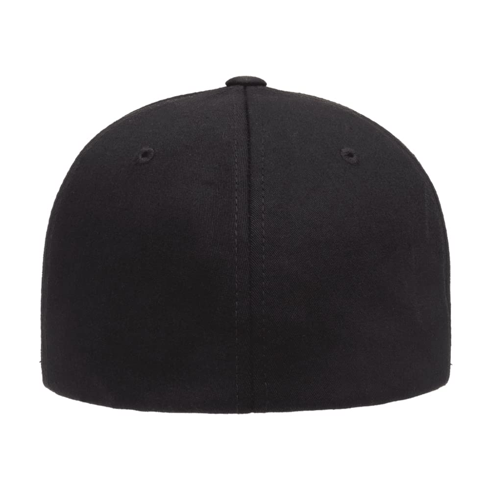 Cotton Twill Structured 6 Panel Fitted Baseball Cap Standard Fit