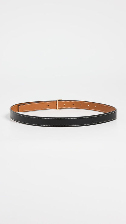 Reversible Smooth Leather Belt Women 1 Inch Accessory