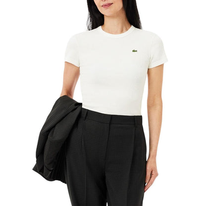 Women's Slim Fit Ribbed Cotton T-Shirt