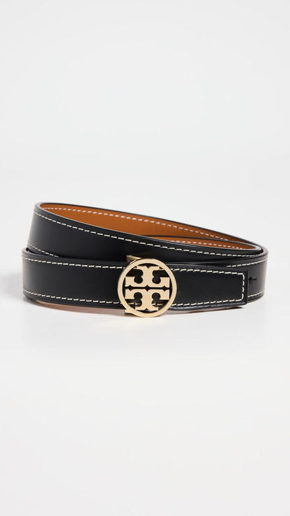 Reversible Smooth Leather Belt Women 1 Inch Accessory