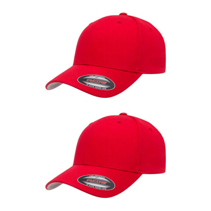 Cotton Twill Structured 6 Panel Fitted Baseball Cap Standard Fit