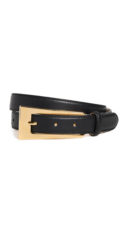Slim Leather Belt Women Minimal Buckle Accessory