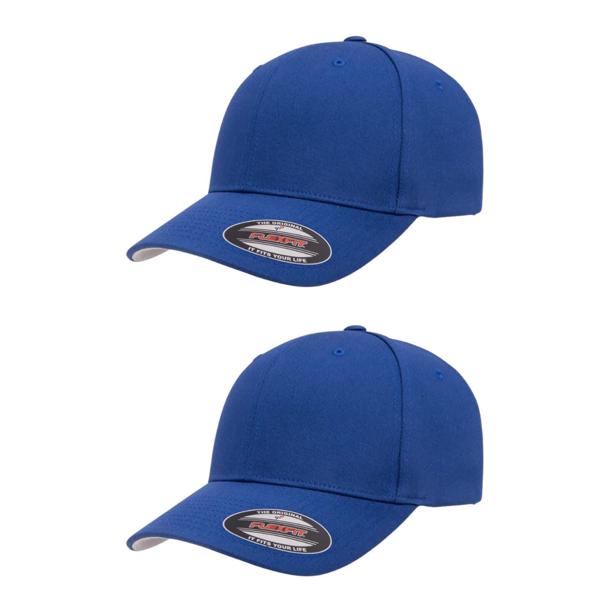 Cotton Twill Structured 6 Panel Fitted Baseball Cap Standard Fit