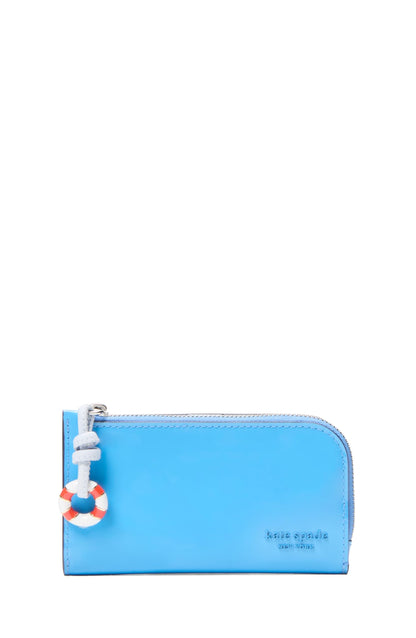 Embossed Leather Slim Bifold Wallet Small Compact