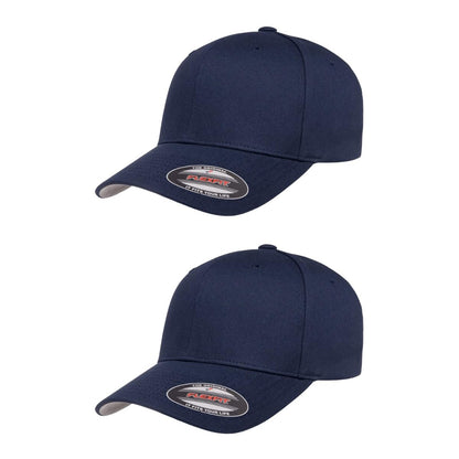 Cotton Twill Structured 6 Panel Fitted Baseball Cap Standard Fit