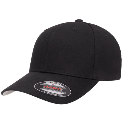 Cotton Twill Structured 6 Panel Fitted Baseball Cap Standard Fit
