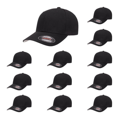 Cotton Twill Structured 6 Panel Fitted Baseball Cap Standard Fit