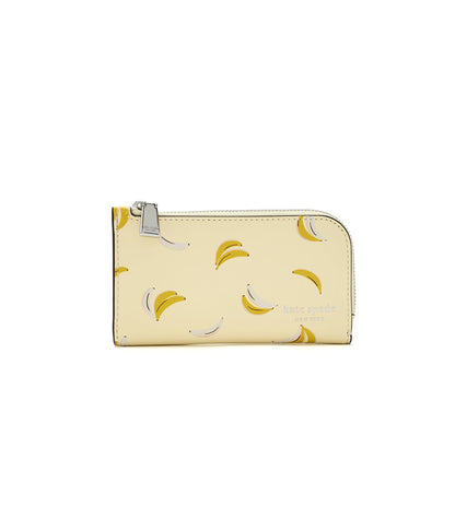 Embossed Leather Slim Bifold Wallet Small Compact