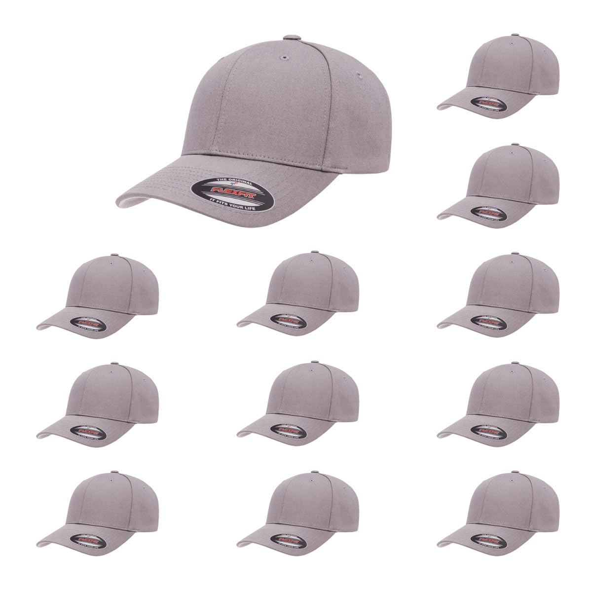 Cotton Twill Structured 6 Panel Fitted Baseball Cap Standard Fit