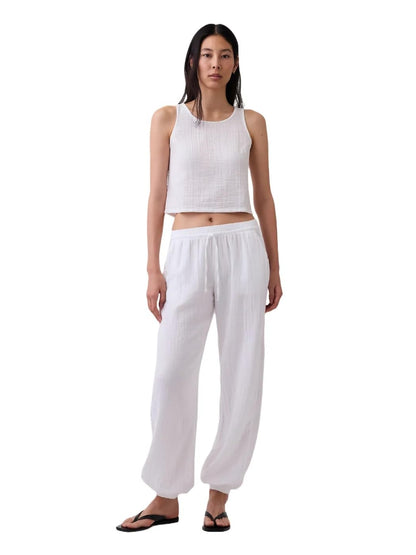Women Gauze Jogger Pants Lightweight Casual Sweatpants