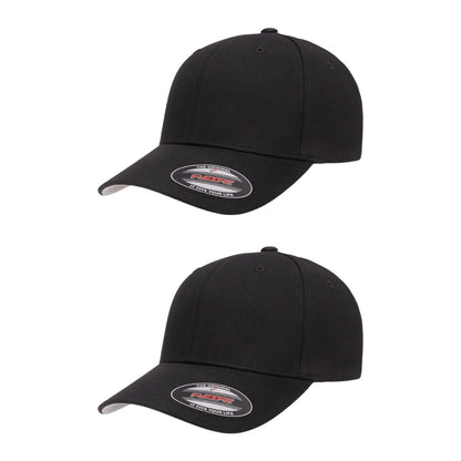 Cotton Twill Structured 6 Panel Fitted Baseball Cap Standard Fit
