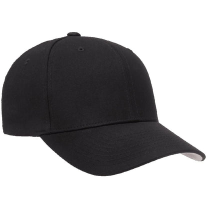 Cotton Twill Structured 6 Panel Fitted Baseball Cap Standard Fit