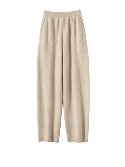Women Cashmere Harem Jogger Pants Elastic Waist Winter Trousers