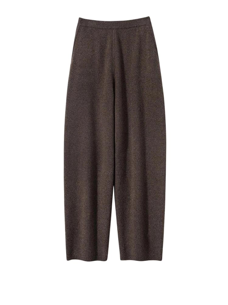 Women Cashmere Harem Jogger Pants Elastic Waist Winter Trousers