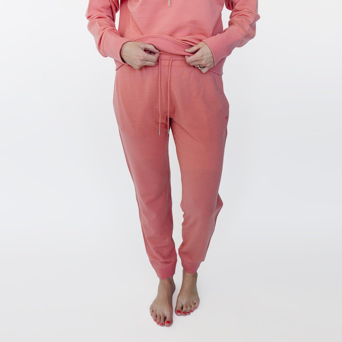 Women Merino Wool Jogger Pants Athletic Sweatpants Pockets