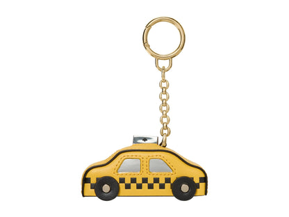 Leather Taxi Bag Charm Keychain Roll Charm Accessory