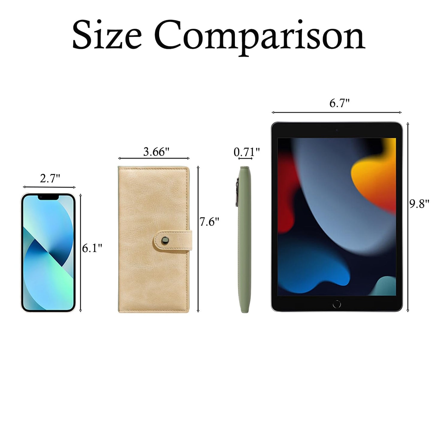 Slim RFID Leather Bifold Wallet Long Card Holder Clutch