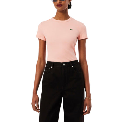 Women's Slim Fit Ribbed Cotton T-Shirt