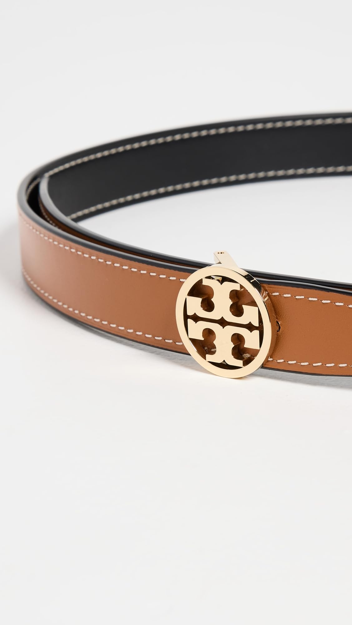 Reversible Smooth Leather Belt Women 1 Inch Accessory