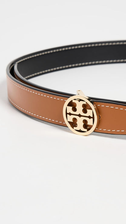 Reversible Smooth Leather Belt Women 1 Inch Accessory
