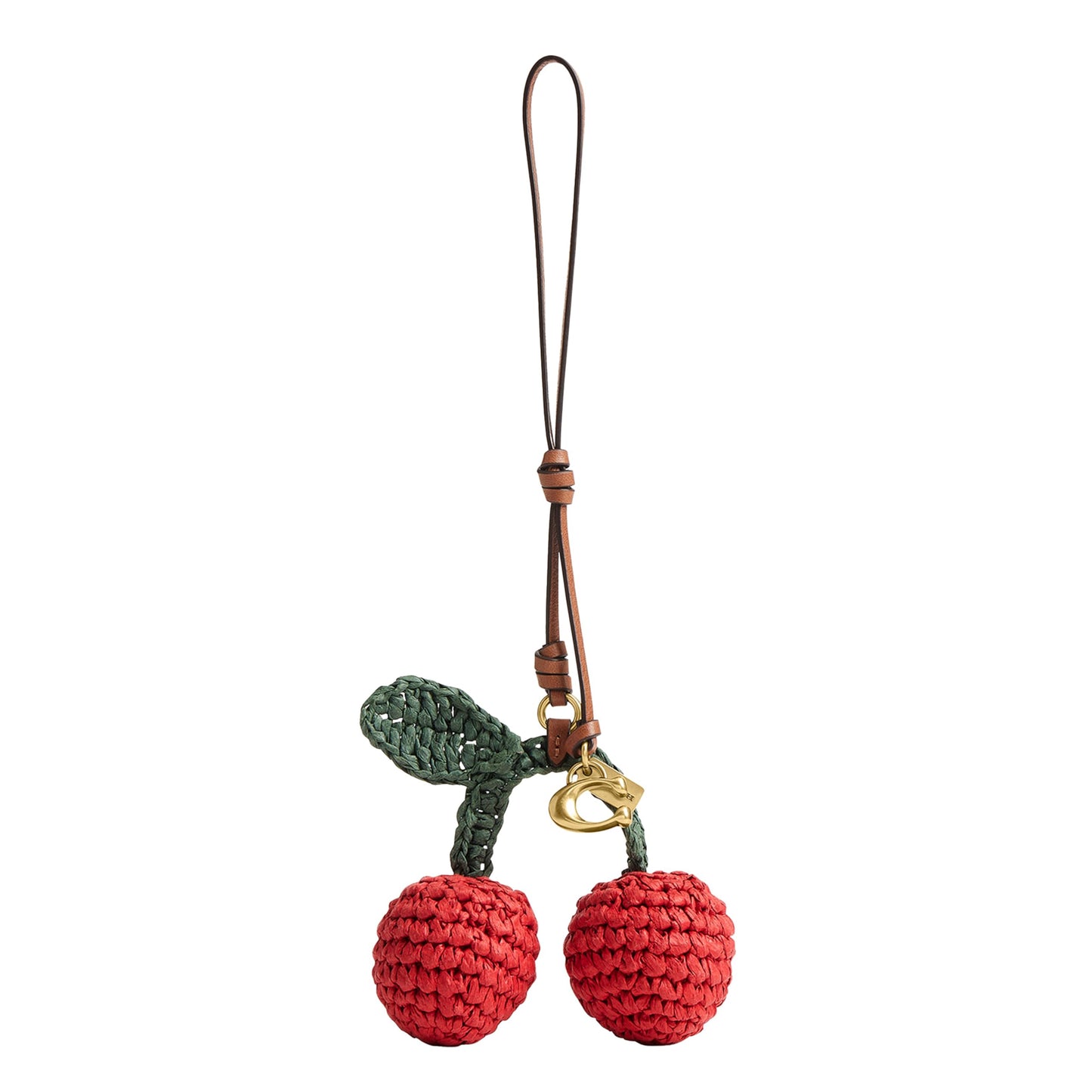 Woven Natural Straw Bag Charm Keychain Accessory