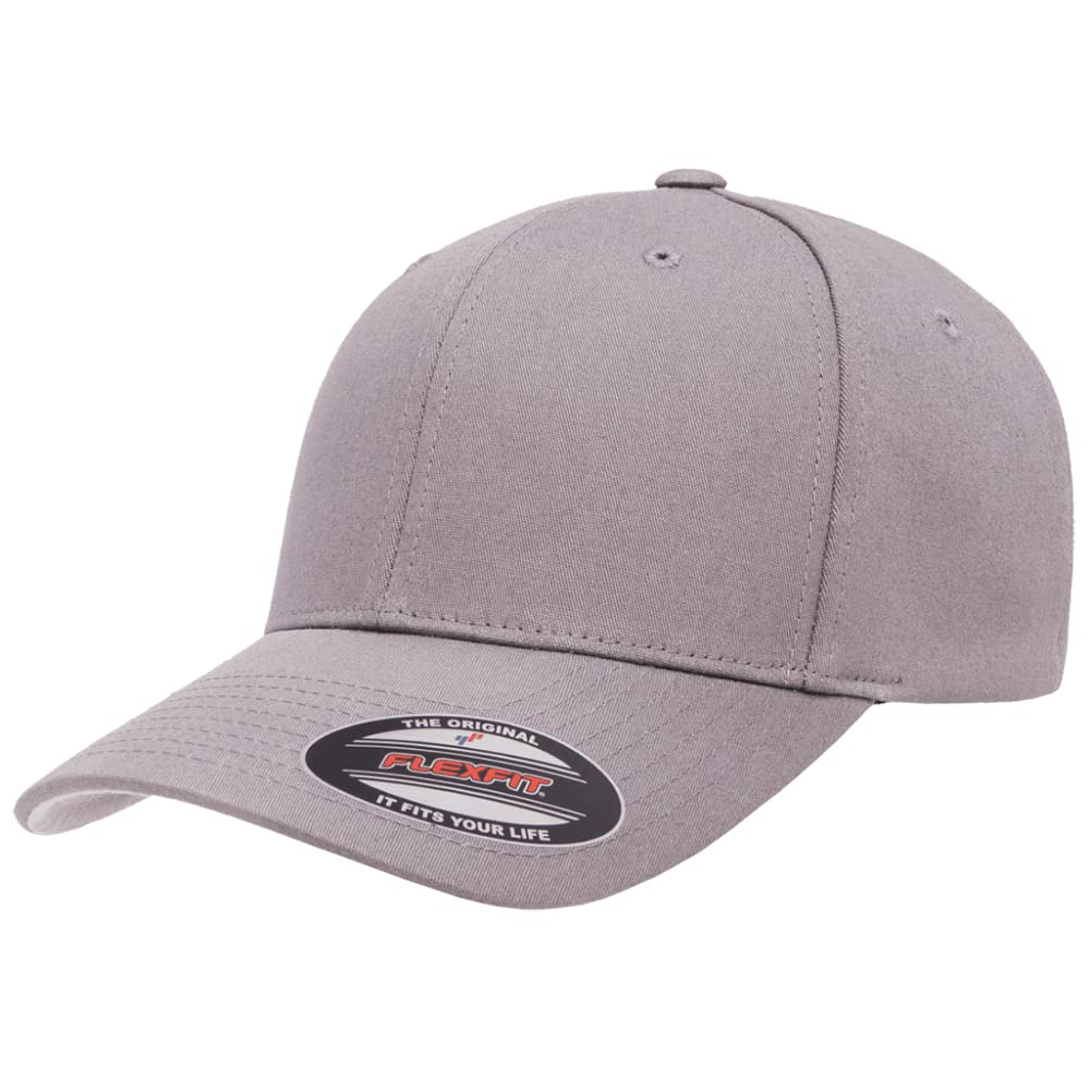 Cotton Twill Structured 6 Panel Fitted Baseball Cap Standard Fit