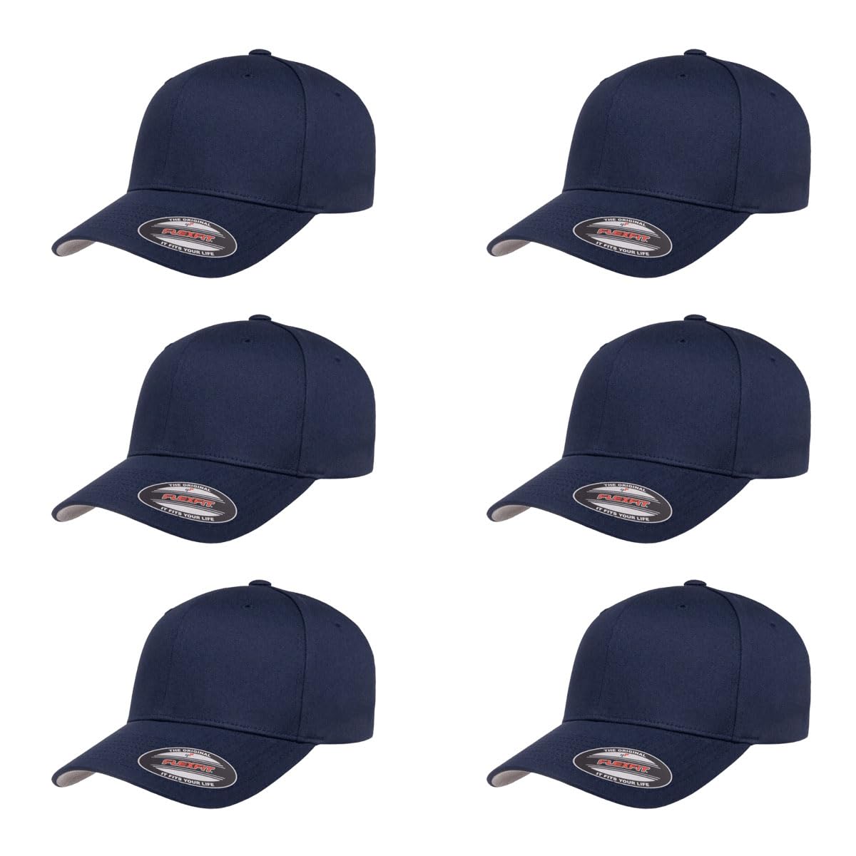 Cotton Twill Structured 6 Panel Fitted Baseball Cap Standard Fit