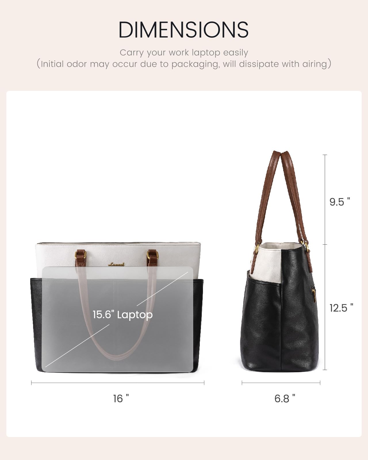 Women Vintage Leather Laptop Tote Bag Cup Holder Briefcase