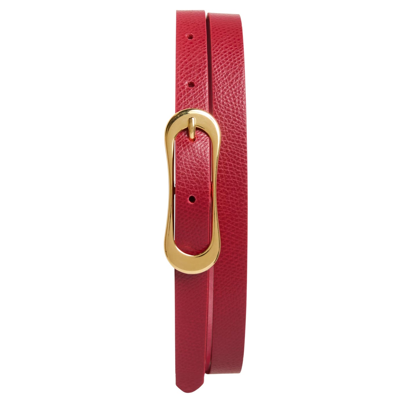 Leather Belt Women Carla Slim Buckle Accessory