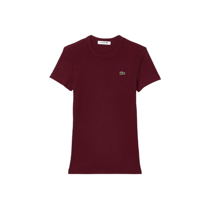 Women's Slim Fit Ribbed Cotton T-Shirt