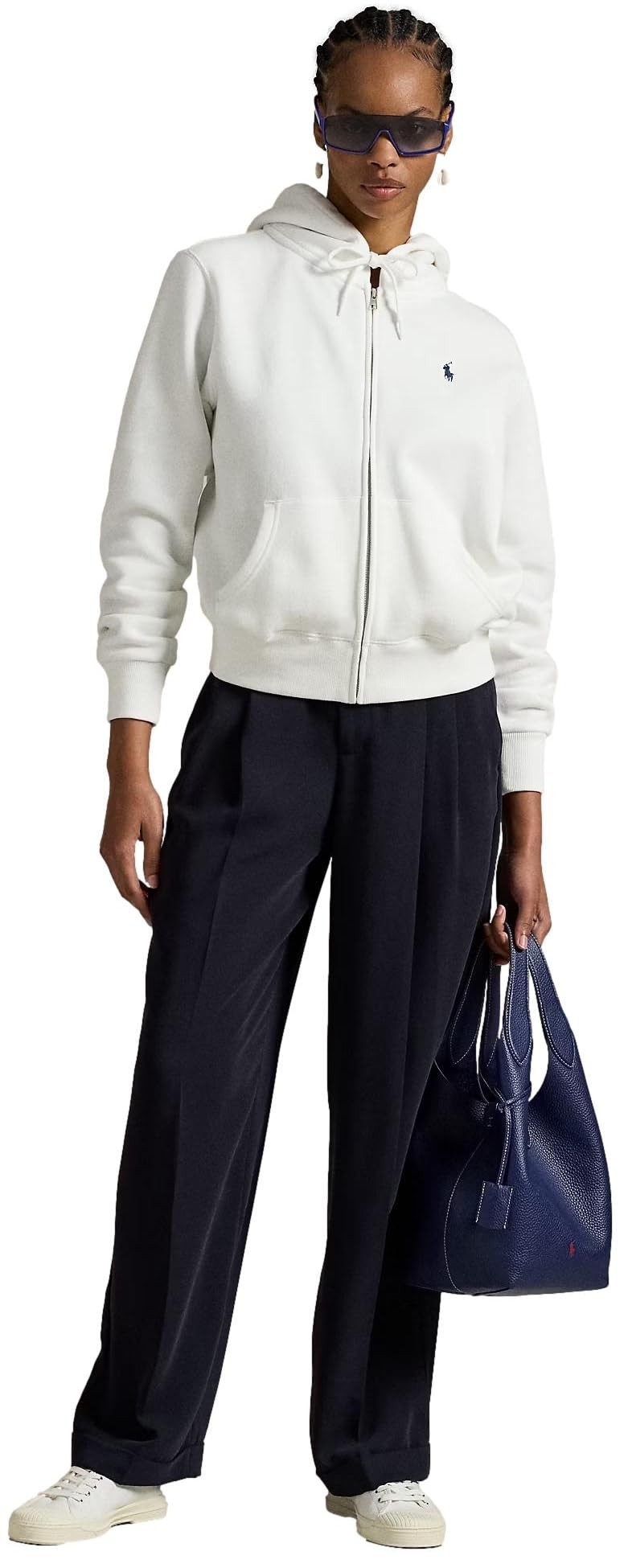 Women Full Zip Hoodie Ralph Lauren Style Casual Sweatshirt
