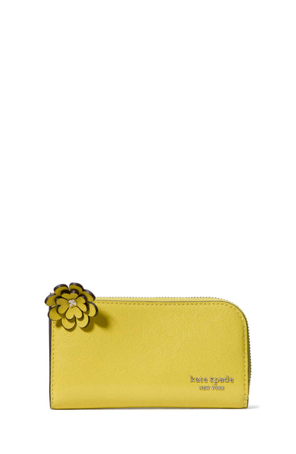 Embossed Leather Slim Bifold Wallet Small Compact