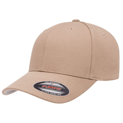 Cotton Twill Structured 6 Panel Fitted Baseball Cap Standard Fit